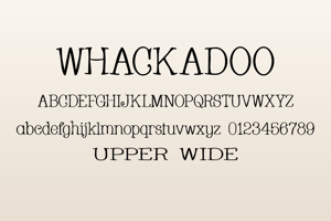 Related font Whackadoo