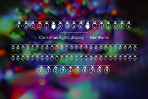 Related font Fuzzy Xmas Lights