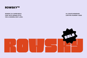Rowsky - Bold Font