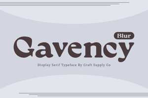 Related font Gavency Blur