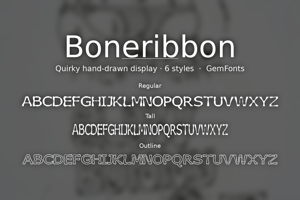 Related font Boneribbon