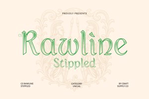 Related font CS Rawline Stippled