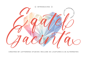 Related font Eqatel Gacinta VERSION
