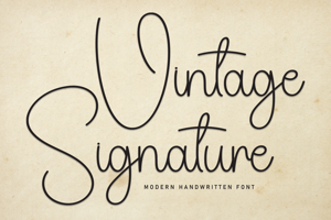 Related font Vintage Signature