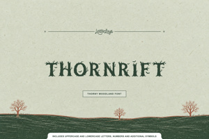 Related font Thornrift