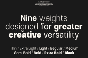 Related font Raftile Med
