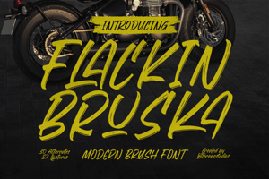 Related font Flackin Bruska VERSION