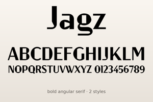 Related font Jagz