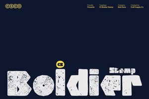 Related font CS Boldier Stamp
