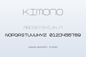 Related font Kimono