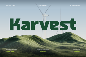 Related font Karvest