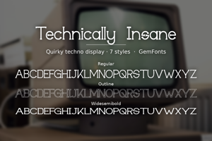 Related font Technically Insane