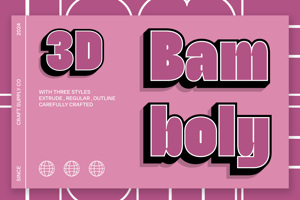 Related font Bamboly 3d