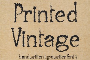 Related font Printed Vintage