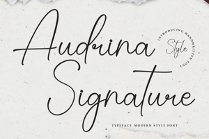 Related font Audrina Signature