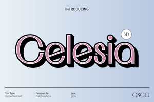 Related font Celesia 3D