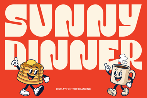 Related font Sunny Dinner