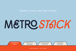 Related font Metrostack