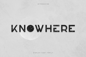 KNOWHERE - DISPLAY FONT