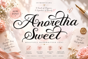 Related font Anoretha Sweet