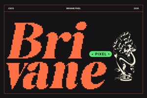 Related font Brivane Pixel
