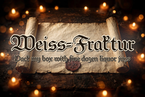 Related font Weiss-Fraktur