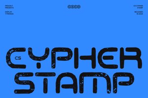 Related font CS Cypher Stamp