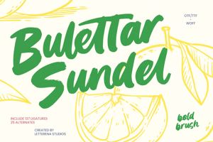 Related font Bulettar Sundel VERSION