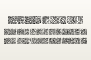 Related font Arabesque Initialen