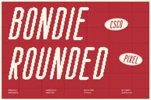 Related font Bondie Rounded Pixel