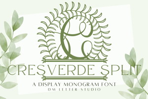 Related font Cresverde Split Monogram