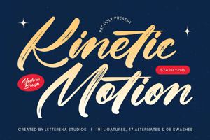 Related font Kinetic Motion VERSION