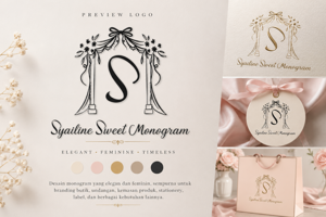 Related font Syailine Sweet Monogram