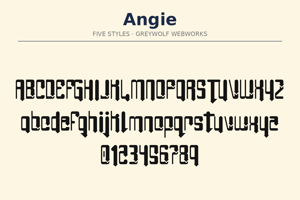 Related font Angie