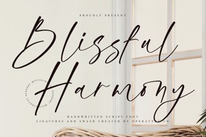 Related font Blissful Harmony