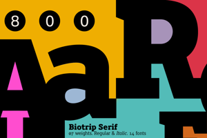 Related font Biotrip Serif
