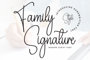 Related font Family Signature