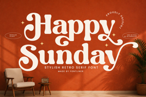 Related font Happy Sunday