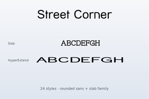 Related font Street Corner