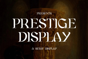 Related font Prestige Display Vintage Roman