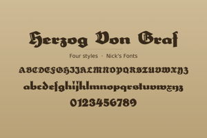 Related font Herzog Von Graf