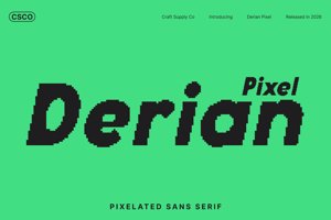 Related font Derian Pixel