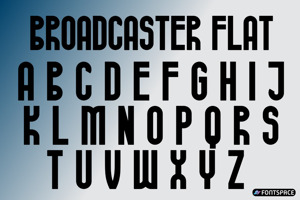 Related font Broadcaster Flat