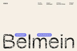 Related font Belmein Rounded Stamp