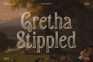 Related font CS Gretha Stippled