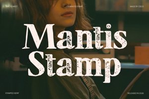 Related font CS Mantis Stamp