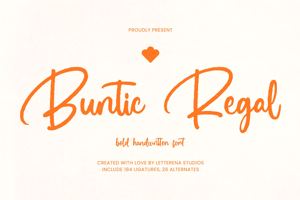 Related font Buntic Regal VERSION