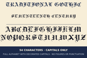 Related font Traditional Gothic, 17th c.