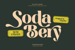 Related font TBJ Sodabery