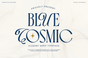 Related font Blue Cosmic